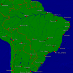 Brasilien Städte + Grenzen 3998x4000